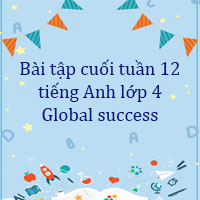 Phiếu bài tập cuối tuần tiếng Anh lớp 4 Global success nâng cao Tuần 12