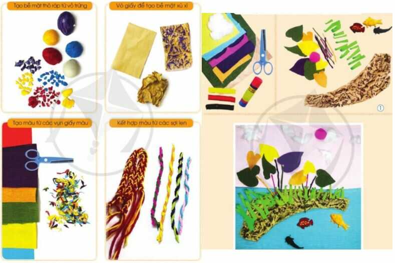 Giải Mĩ thuật 4 Cánh diều bài 3: Những vật liệu khác nhau