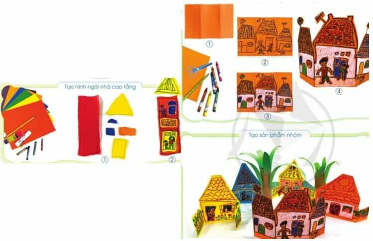 Giải Mĩ thuật 4 Cánh diều bài 10: Những mái nhà thân quen