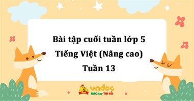 Bài tập cuối tuần Tiếng Việt lớp 5 Tuần 13 - Nâng cao