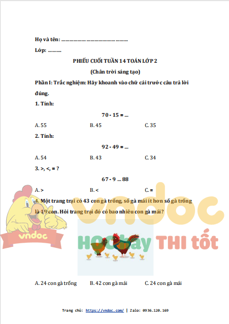 bai tap cuoi tuan toan lop 2 chan troi sang tao tuan 14 1*540847