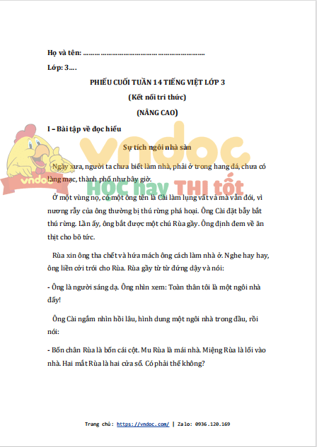bai tap cuoi tuan tieng viet lop 3 nang cao tuan 14 ket noi tri thuc 3*542369