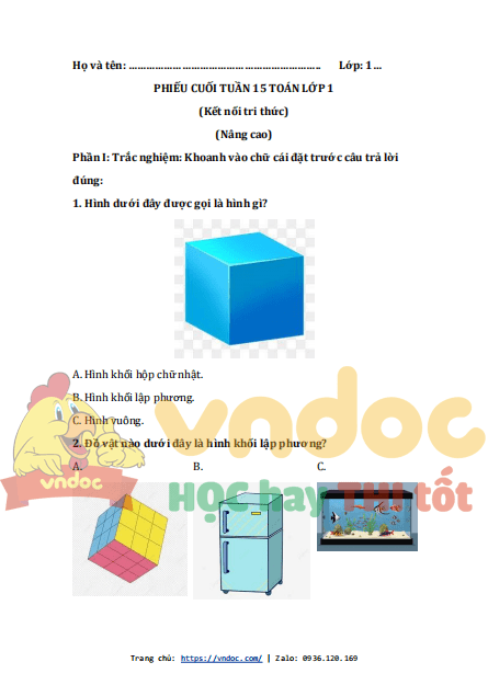 bai tap cuoi tuan toan lop 1 ket noi tri thuc tuan 15 nang cao 1*545200