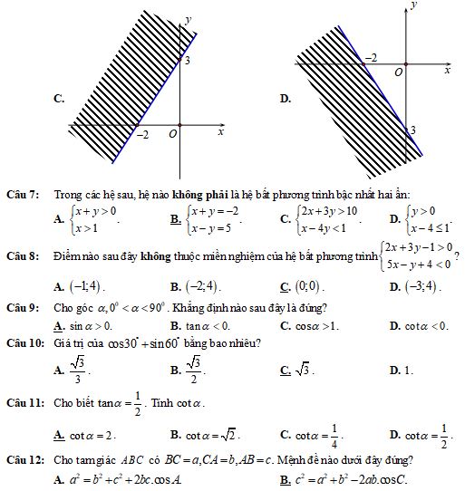 Bộ đề thi học kì 1 môn Toán 10 Kết nối tri thức