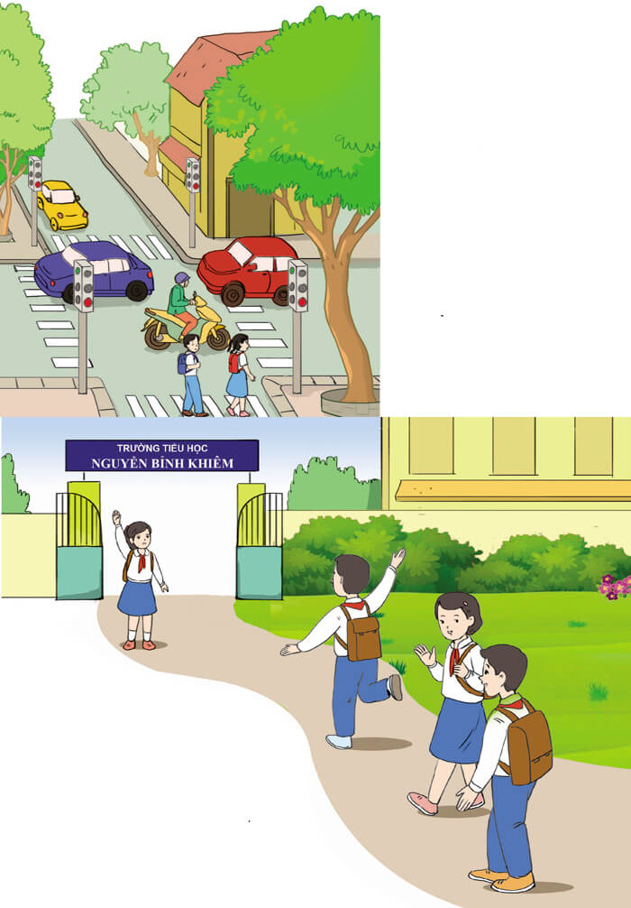 Buổi sáng đi học lớp 4