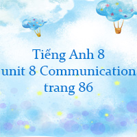 Tiếng Anh 8 unit 8 Communication trang 86 Global success