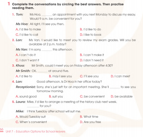 Sách bài tập Tiếng Anh 11 Global Success Unit 7 Speaking