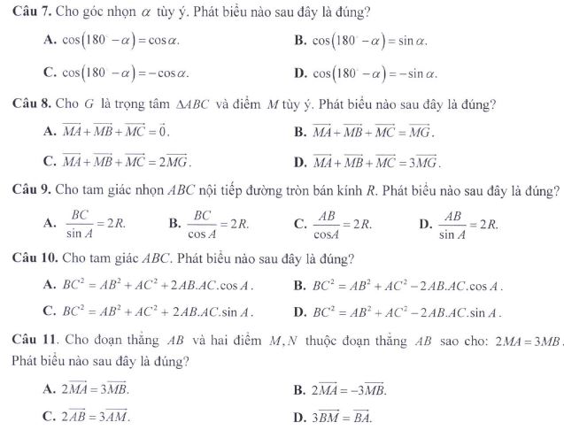 Đề thi THPT Quốc gia môn Toán