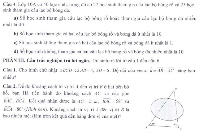 Đề thi THPT Quốc gia môn Toán