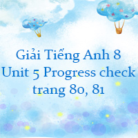 Tiếng Anh 8 Unit 5 Progress check trang 80 81