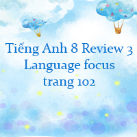 Tiếng Anh 8 Review 3 Language focus trang 102 Global success
