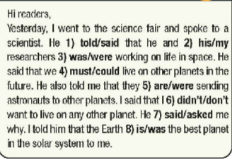 Sách bài tập Right on 8 unit 6 6e Grammar