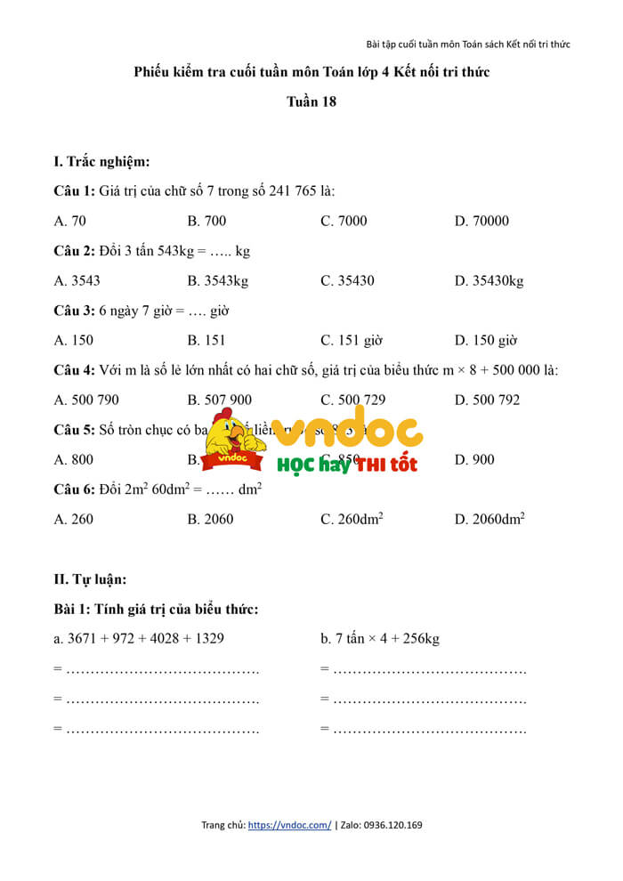 bai tap cuoi tuan lop 4 tuan 18 ket noi tri thuc co dap an h1*561733