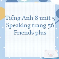Tiếng Anh 8 unit 5 Speaking trang 56 Friends plus