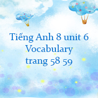 Tiếng Anh 8 unit 6 Vocabulary trang 58 59 Friends plus