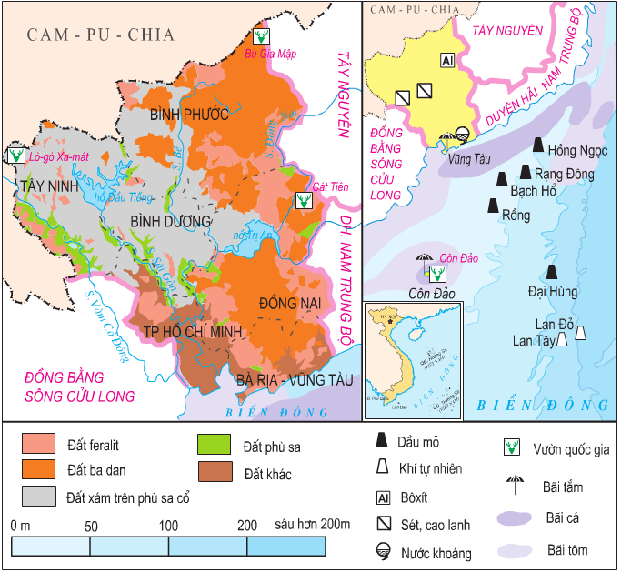 Địa lí 9 bài 31: Vùng Đông Nam Bộ