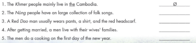 Sách bài tập tiếng Anh 8 unit 8 lesson 1