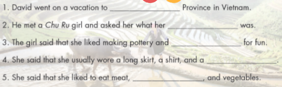 Sách bài tập tiếng Anh 8 unit 8 lesson 2