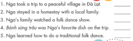 Sách bài tập tiếng Anh 8 unit 8 lesson 3