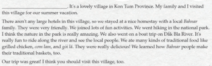 Sách bài tập tiếng Anh 8 unit 8 lesson 3