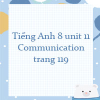 Tiếng Anh 8 unit 11 Communication trang 119 Global success