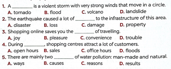Sách bài tập tiếng Anh lớp 8 Test Yourself 3 Global success