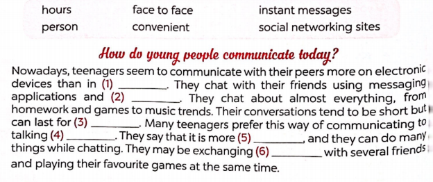 Sách bài tập tiếng Anh lớp 8 unit 10 Communication in the future