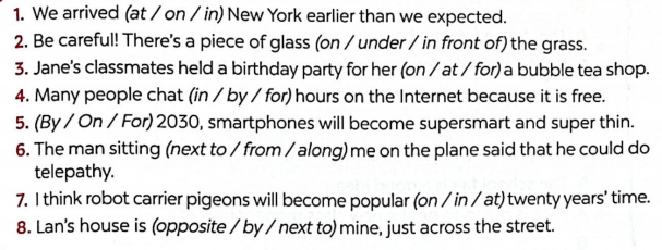 Sách bài tập tiếng Anh lớp 8 unit 10 Communication in the future