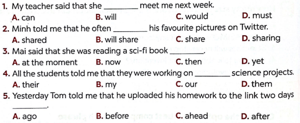 Sách bài tập tiếng Anh lớp 8 unit 11 Science and Technology