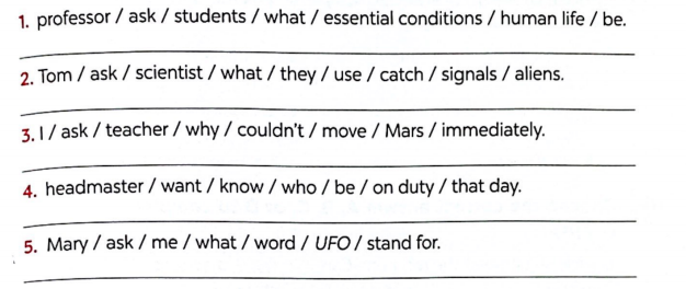 Sách bài tập tiếng Anh lớp 8 unit 12 Life on other planets