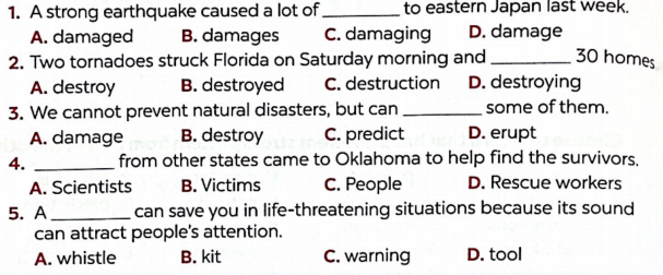 Sách Bài Tập Tiếng Anh Lớp 8 Unit 9 Natural Disasters Global Success ...