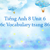 Tiếng Anh 8 Unit 6 6c Vocabulary trang 86