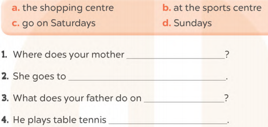 Sách bài tập tiếng Anh lớp 4 unit 15 Global success