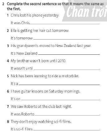 Friends Global 11 Workbook Unit 6 6B Grammar