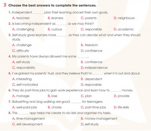 Sách bài tập Tiếng Anh 11 Global Success Unit 8 Vocabulary