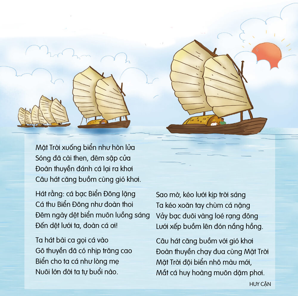 Đoàn thuyền đánh cá trang 40 lớp 4 Cánh Diều Tập 2