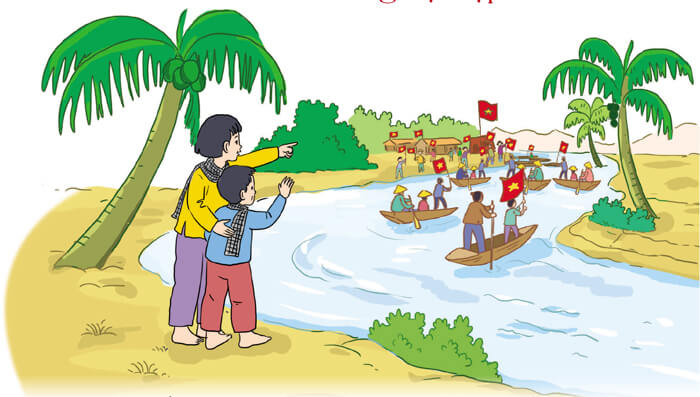 Mít tinh mừng độc lập lớp 4