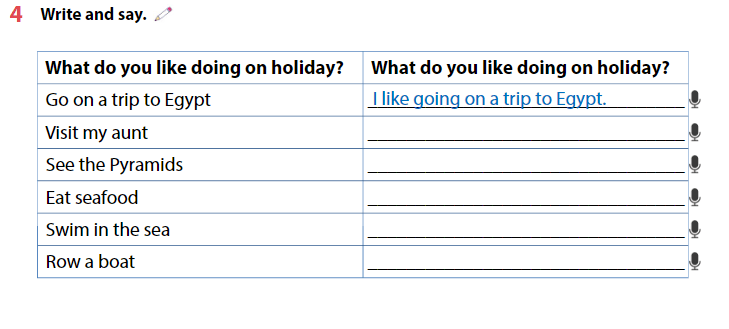 Sách bài tập Tiếng Anh lớp 4 Wonderful World Unit 10 Lesson 2