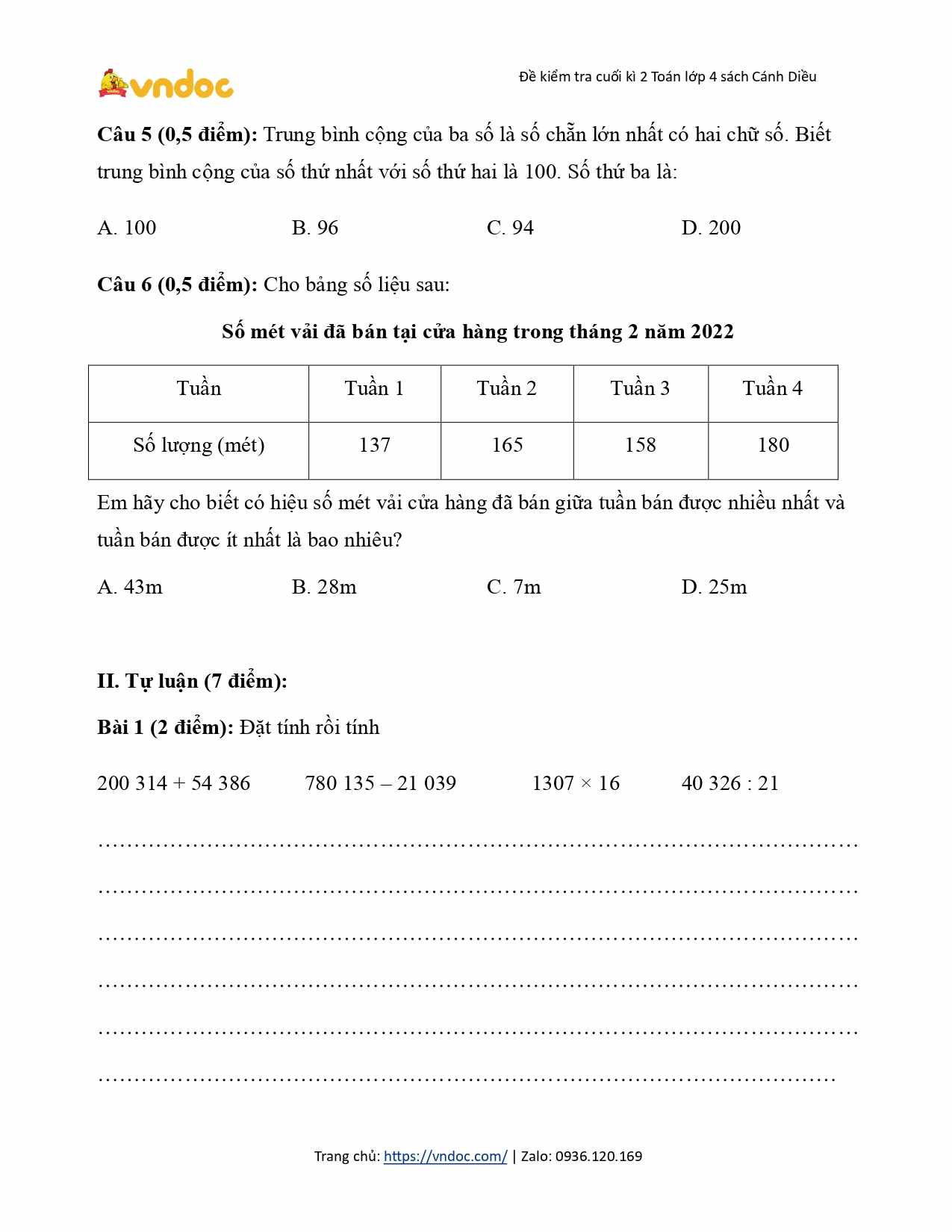 de thi hoc ki 2 lop 4 CD so 2 h2*583080