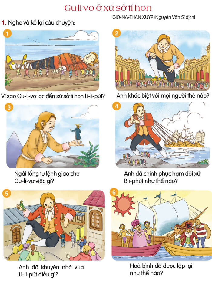 Kể chuyện Gu-li-vơ ở xứ sở tí hon lớp 4