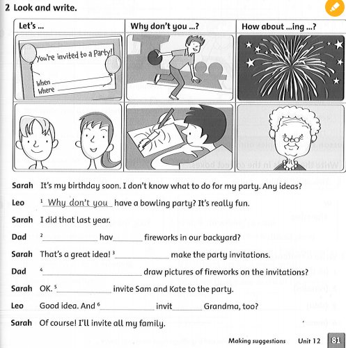 Family and Friends 5 Workbook Unit 12 Lesson 2