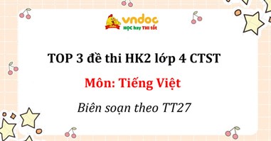 Top 3 Đề thi Tiếng Việt lớp 4 Học kì 2 Chân trời sáng tạo (Ma trận, Đề thi, Hướng dẫn chấm)