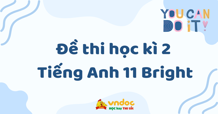 Đề thi học kì 2 Tiếng Anh 11 Bright