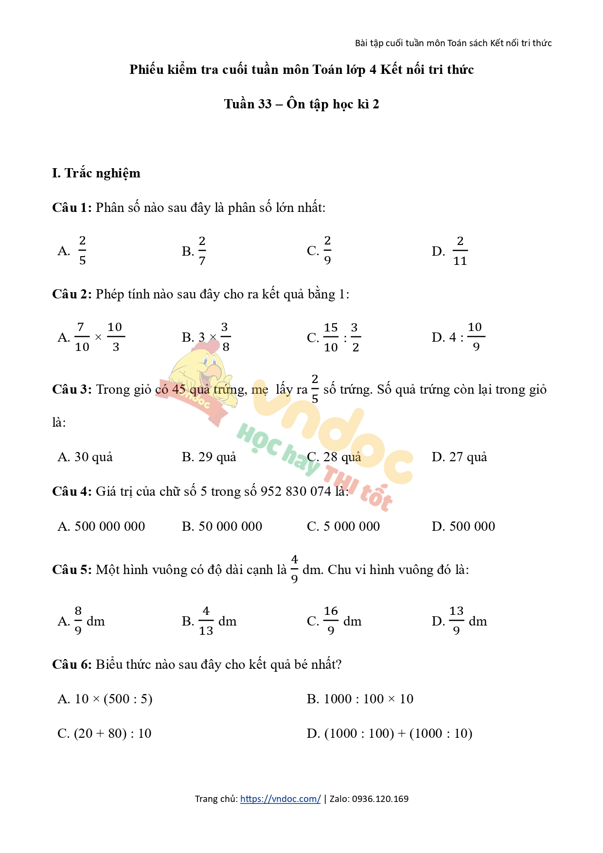 phieu kiem tra cuoi tuan 33 toan lop 4 kntt page 0001*589589