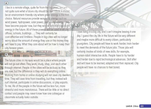 Friends Global 11 Workbook Unit 8 8F Reading