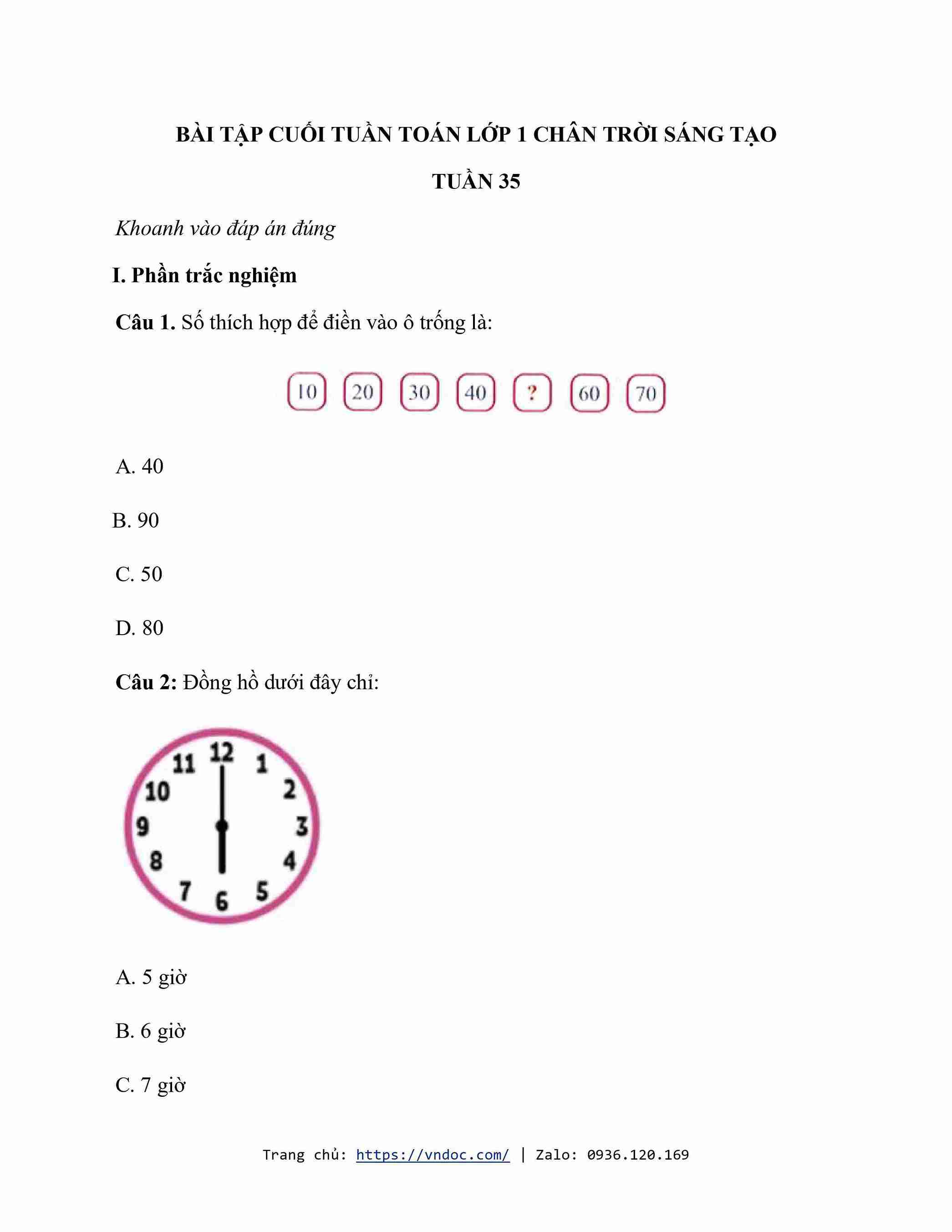 phieu bai tap cuoi tuan mon toan lop 1 CTST 1*592303