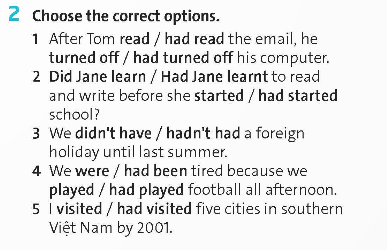 Tiếng Anh 9 Unit 1 Language Focus trang 13 Friends Plus