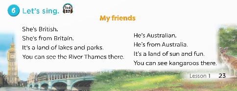 Tiếng Anh lớp 5 Global Success Unit 3 Lesson 1