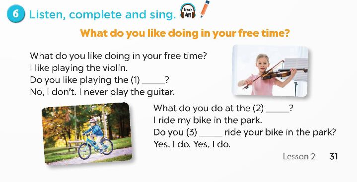 Tiếng Anh lớp 5 Global Success Unit 4 Lesson 2