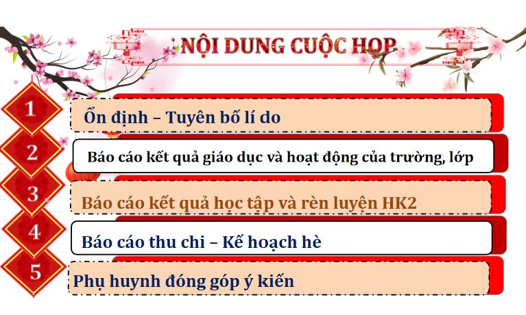 Powerpoint họp phụ huynh cuối năm - Mẫu 1